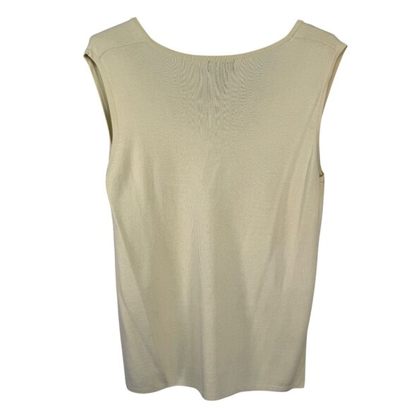 Finity Womens Two-Piece Set: 3/4 Sleeve Cardigan & Sleeveless Top Beige Size 3X - Picture 8 of 8